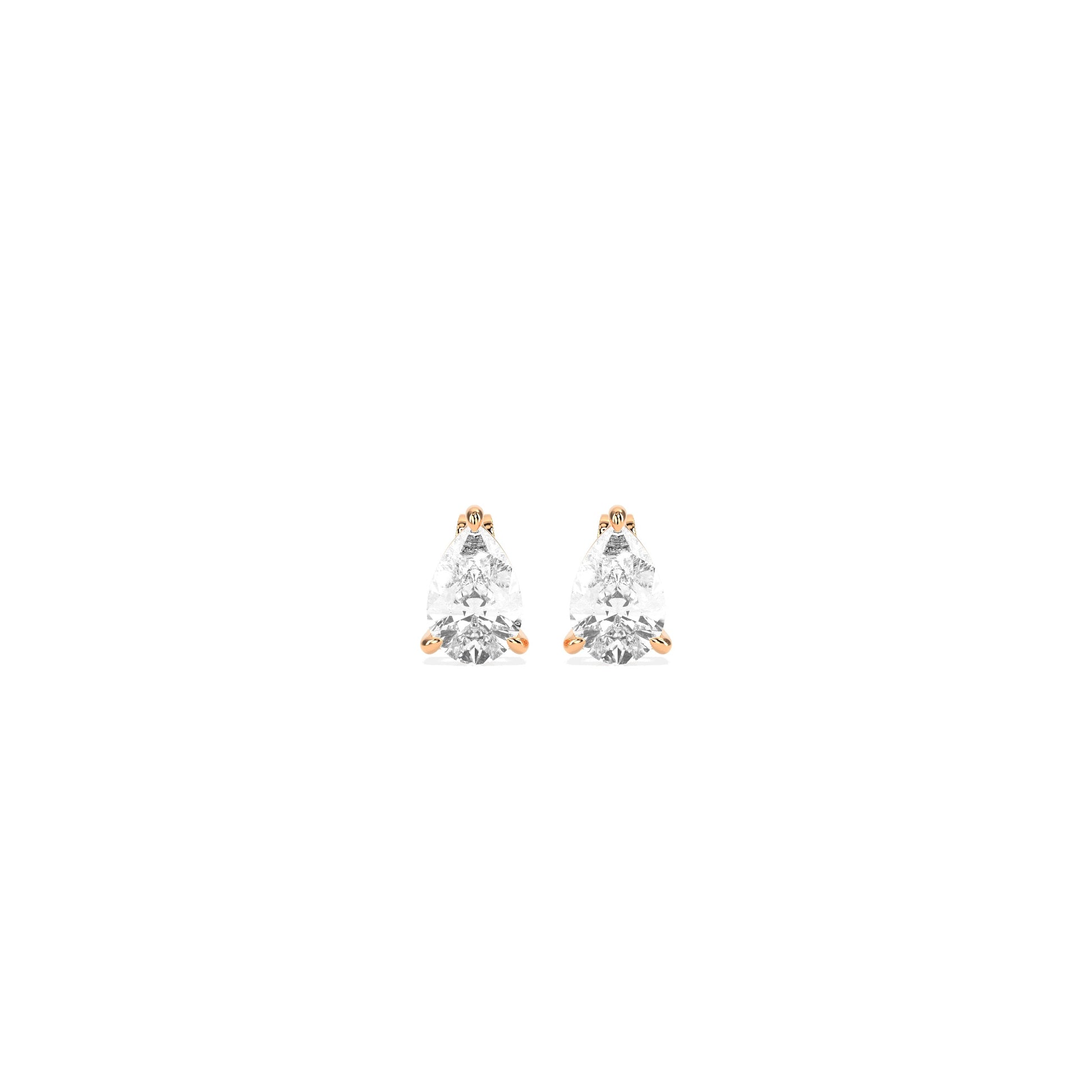 Elegant Solitaire 3-Prong Stud Earrings - Godahari Dev Jewells