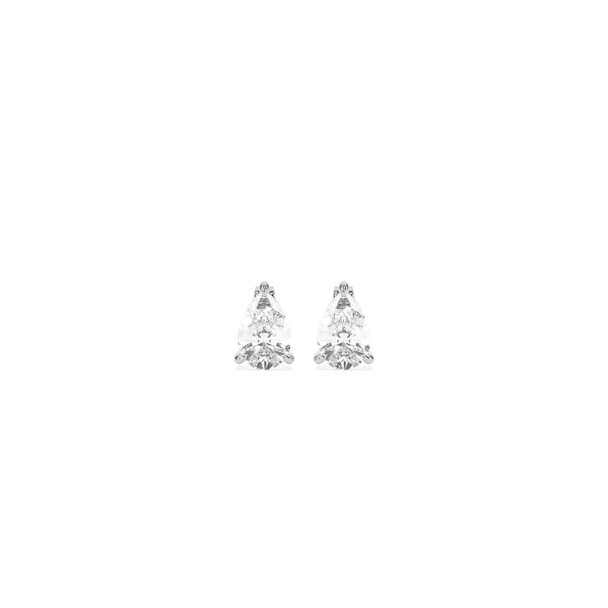 Elegant Solitaire 3-Prong Stud Earrings - Godahari Dev Jewells