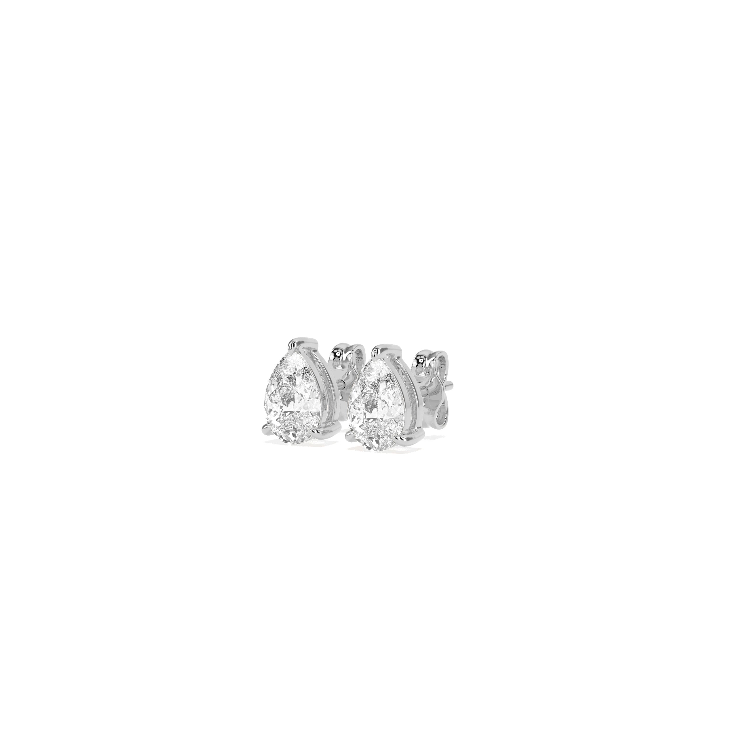 Elegant Solitaire 3-Prong Stud Earrings - Godahari Dev Jewells