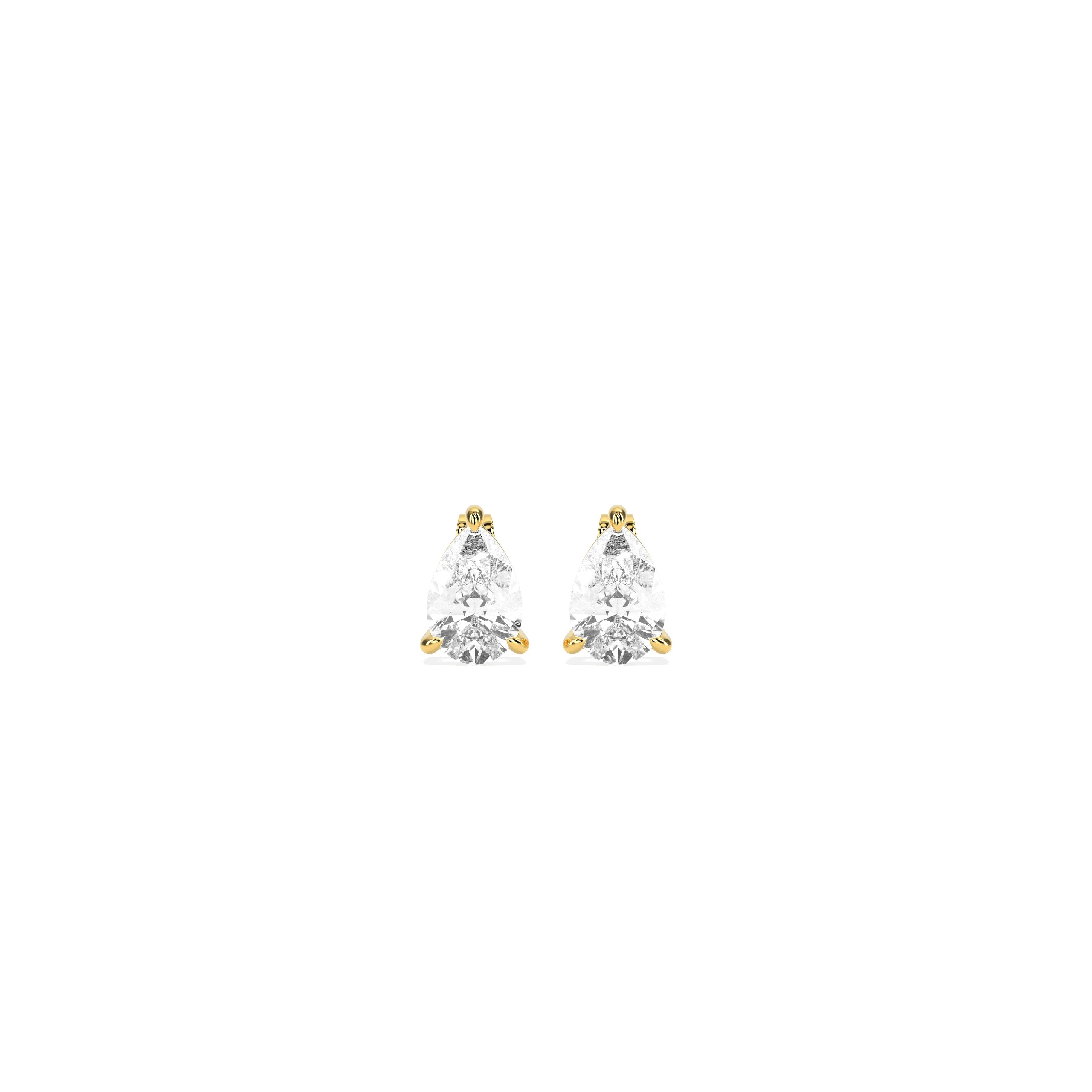 Elegant Solitaire 3-Prong Stud Earrings - Godahari Dev Jewells