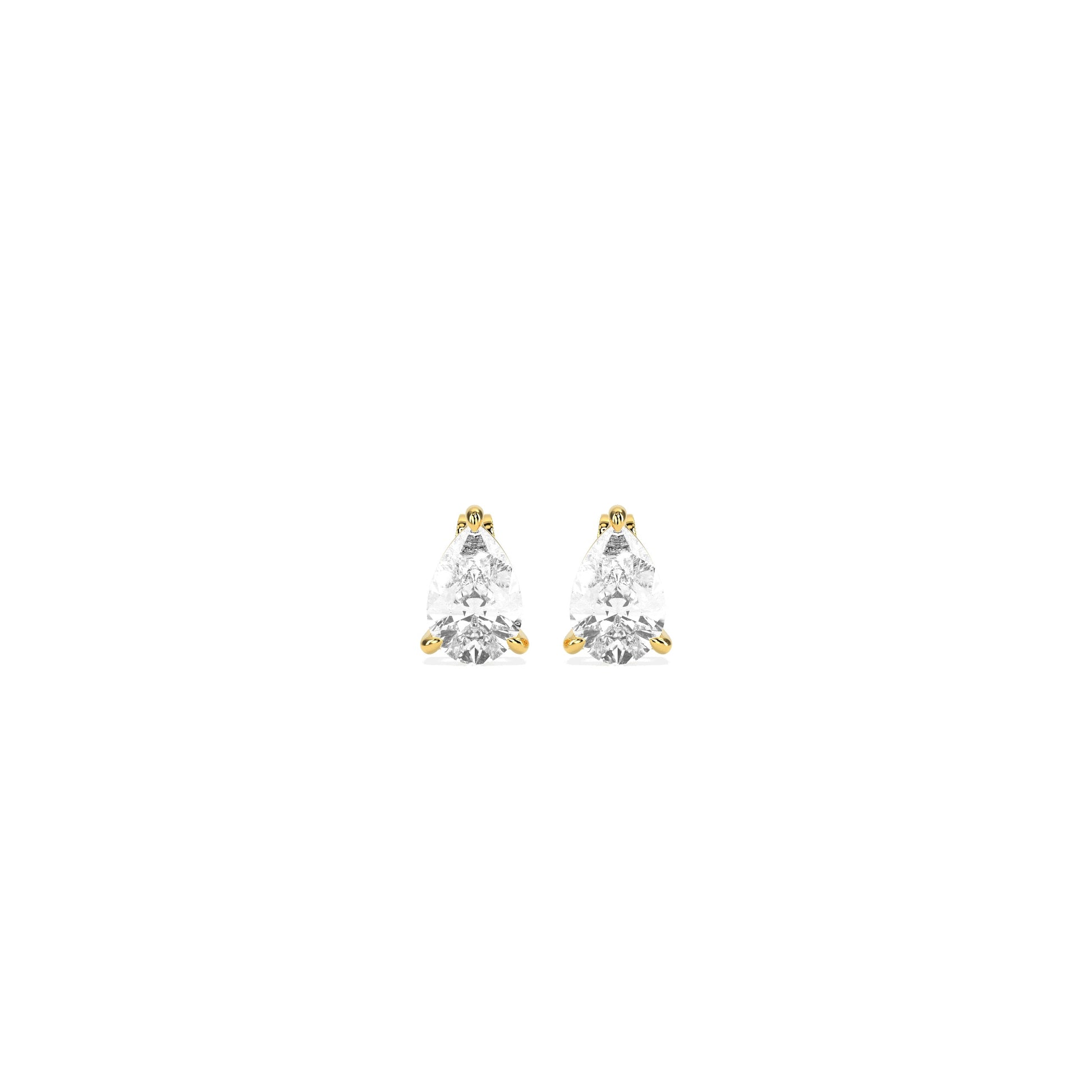 Elegant Solitaire 3-Prong Stud Earrings - Godahari Dev Jewells