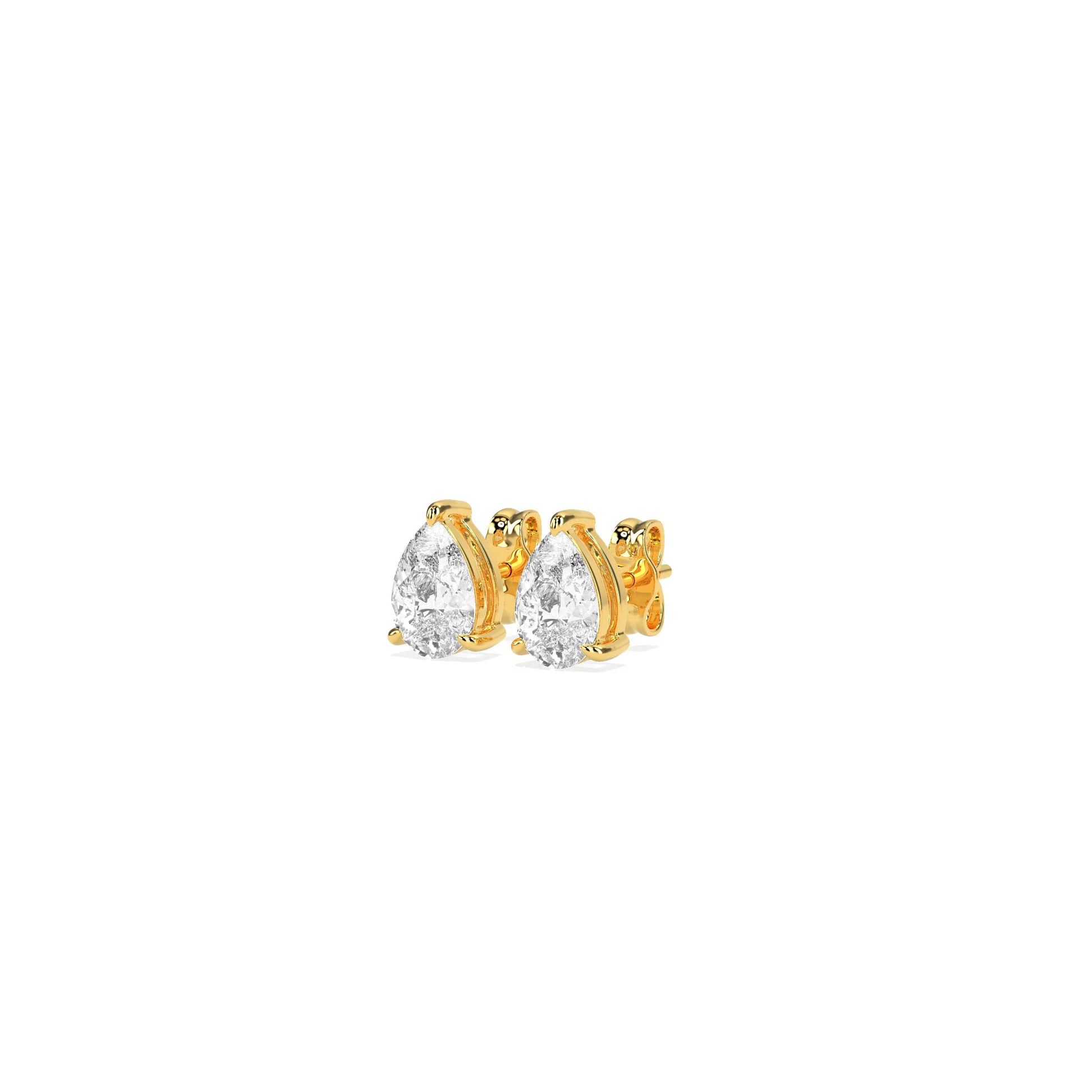 Elegant Solitaire 3-Prong Stud Earrings - Godahari Dev Jewells