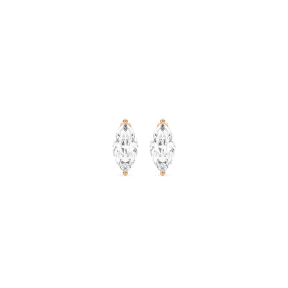 Stunning Marquise-Shaped Diamond Solitaire 2-Prong Earring - Godahari Dev Jewells