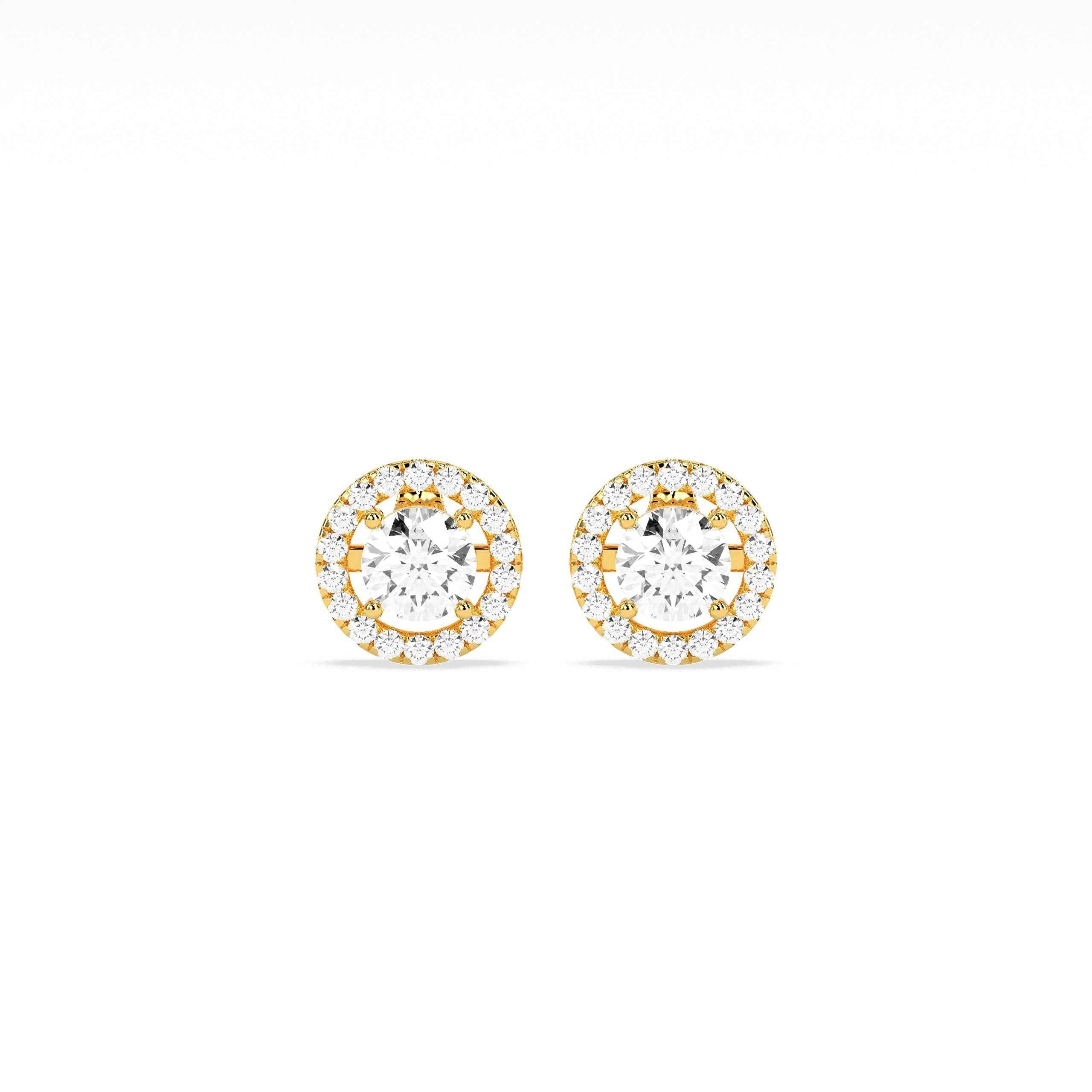 Exquisite Solitaire 4-Prong Stud Earring - GodahariDev Jewells
