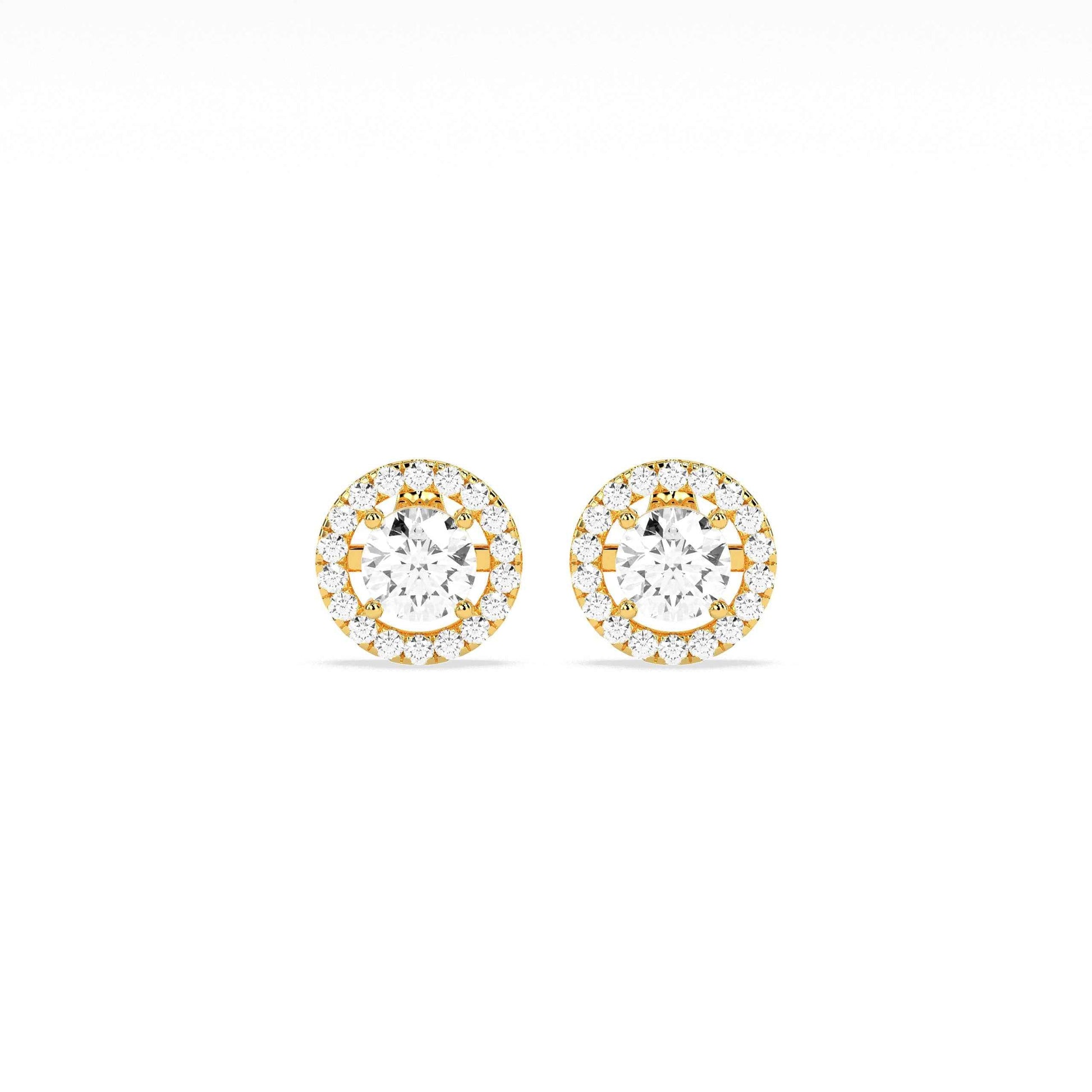 Exquisite Solitaire 4-Prong Stud Earring - GodahariDev Jewells
