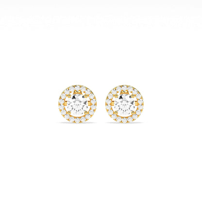 Exquisite Solitaire 4-Prong Stud Earring - GodahariDev Jewells
