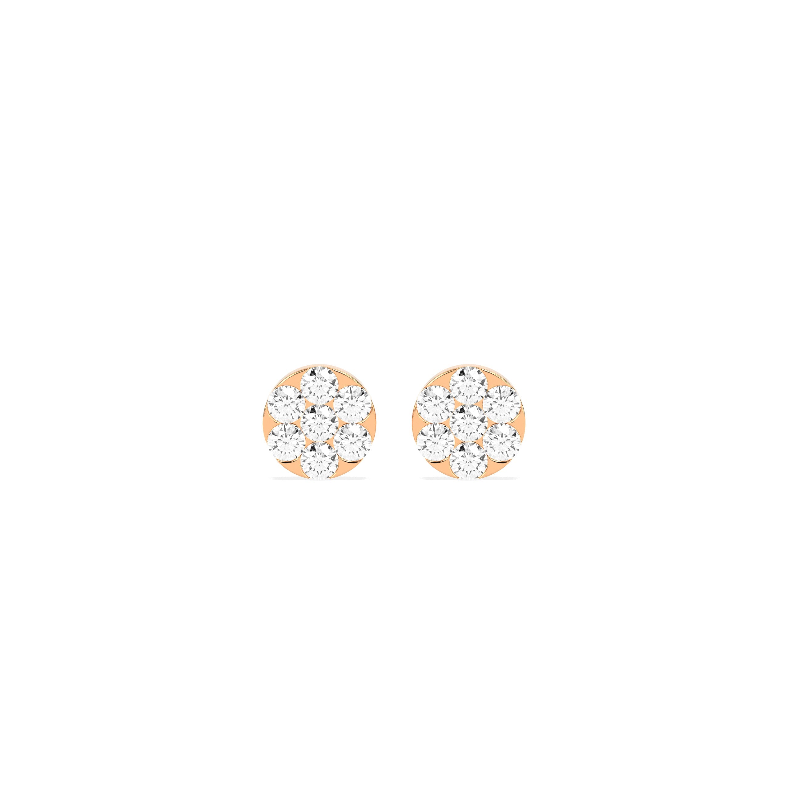 Solitaire Round Diamond Earring - Godahari Dev Jewells