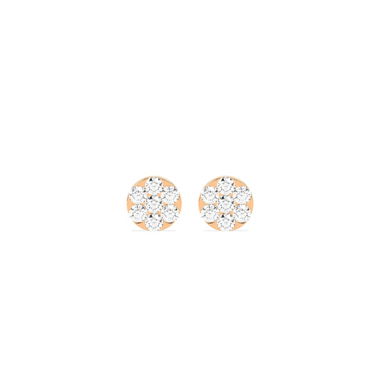 Solitaire Round Diamond Earring - Godahari Dev Jewells