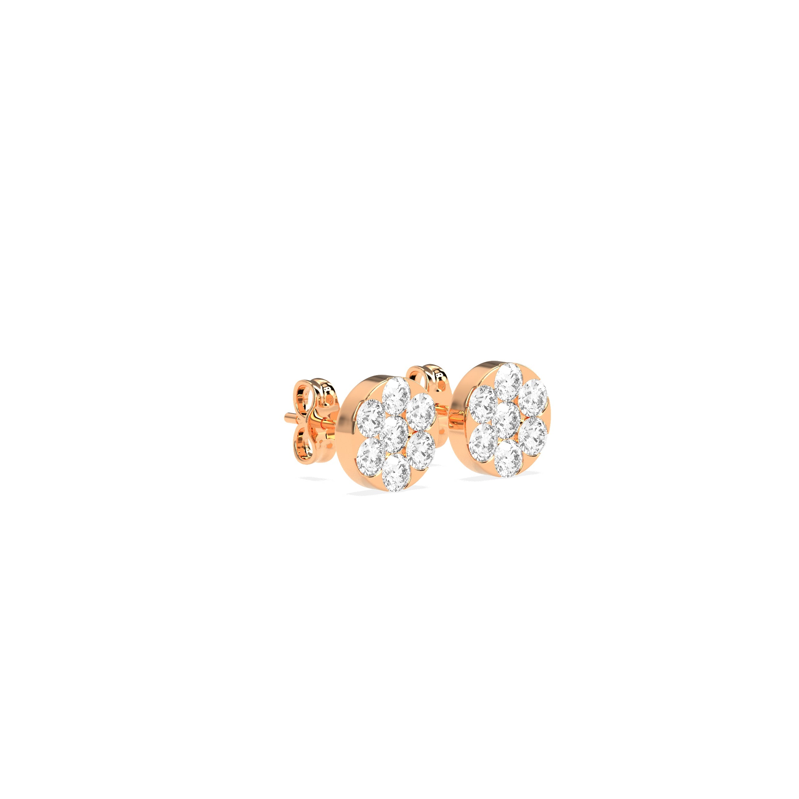 Solitaire Round Diamond Earring - Godahari Dev Jewells