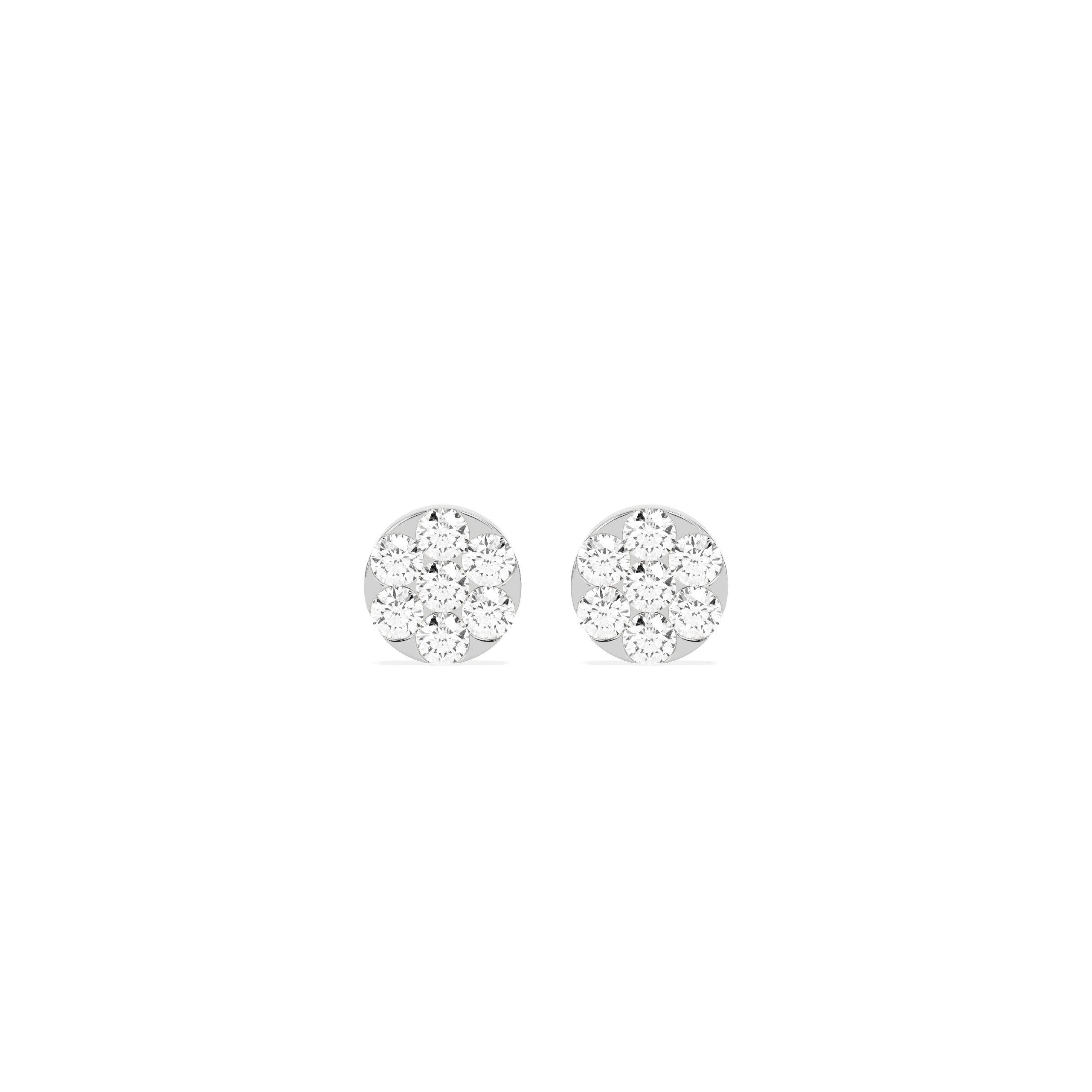 Solitaire Round Diamond Earring - Godahari Dev Jewells