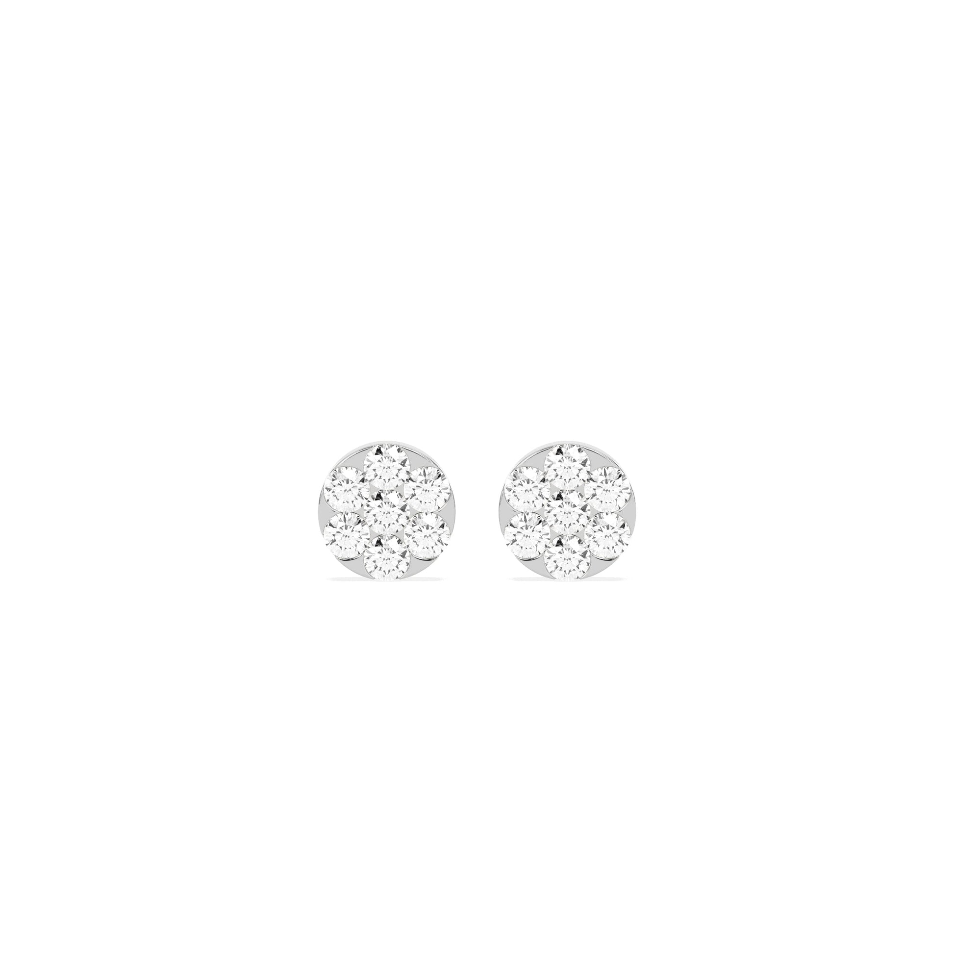 Solitaire Round Diamond Earring - Godahari Dev Jewells