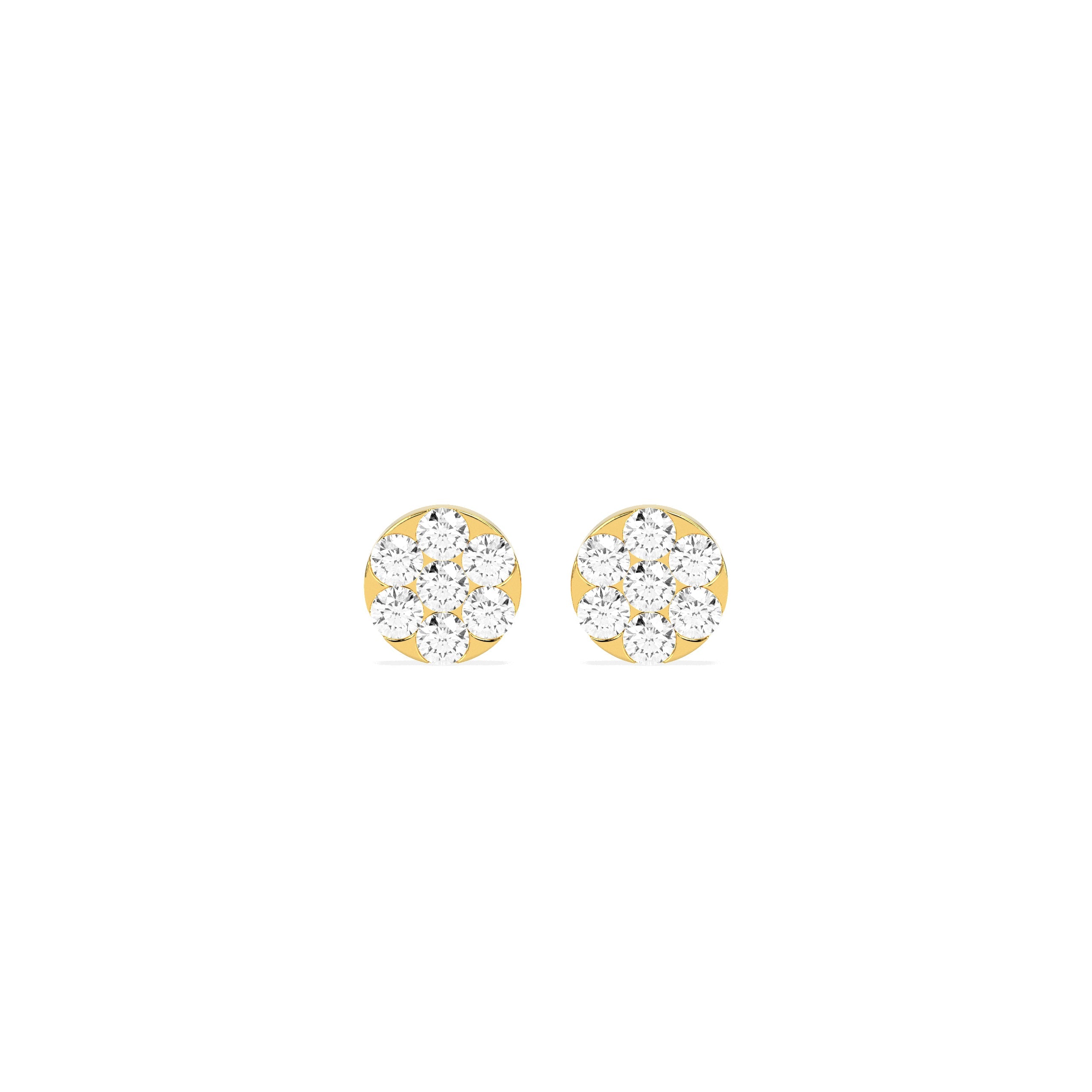Solitaire Round Diamond Earring - Godahari Dev Jewells