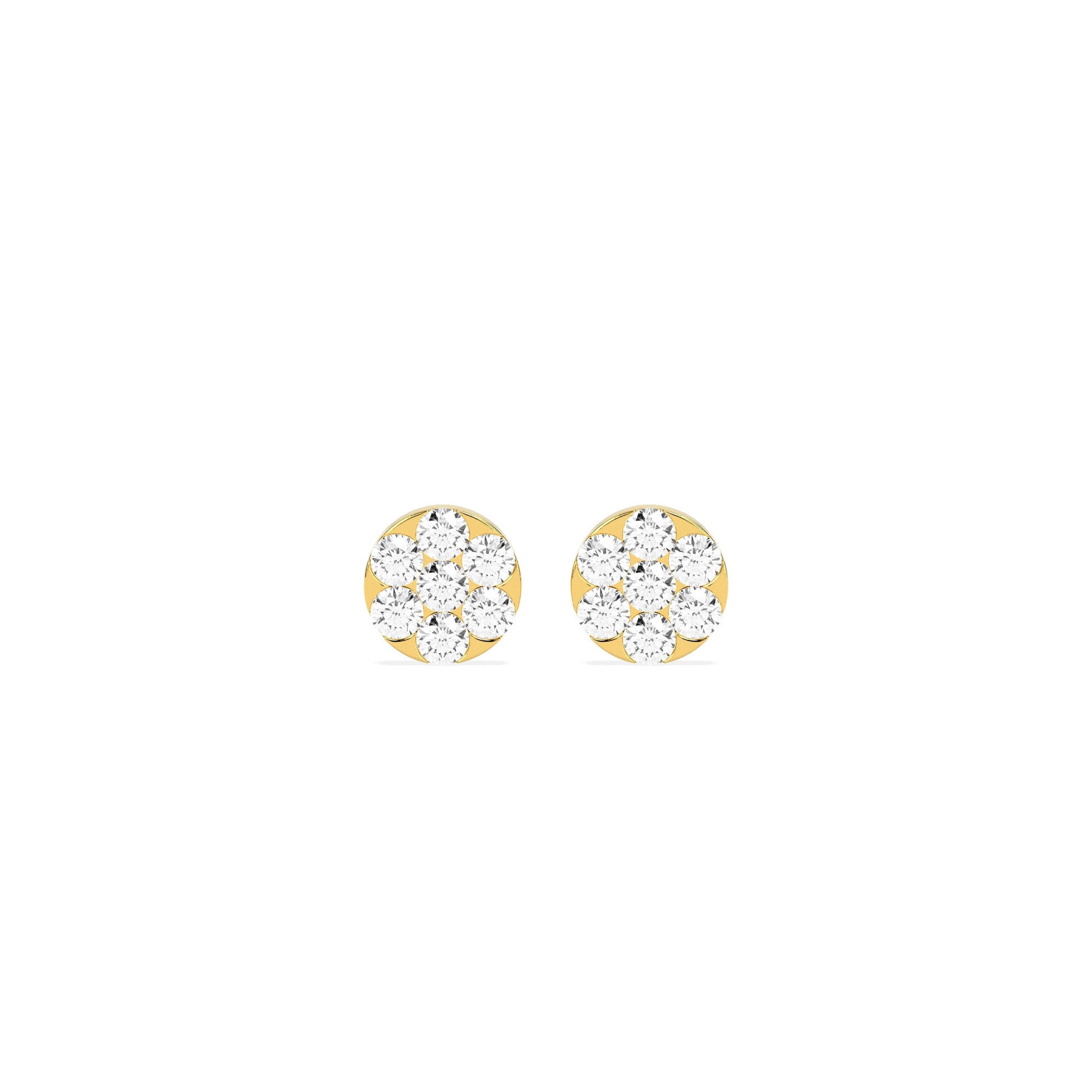 Solitaire Round Diamond Earring - Godahari Dev Jewells