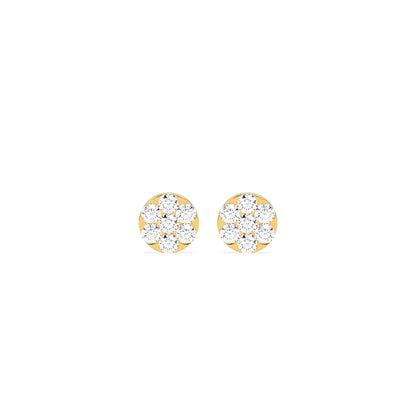 Solitaire Round Diamond Earring - Godahari Dev Jewells