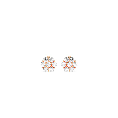Cluster Round Diamond Earring - Godahari Dev Jewells