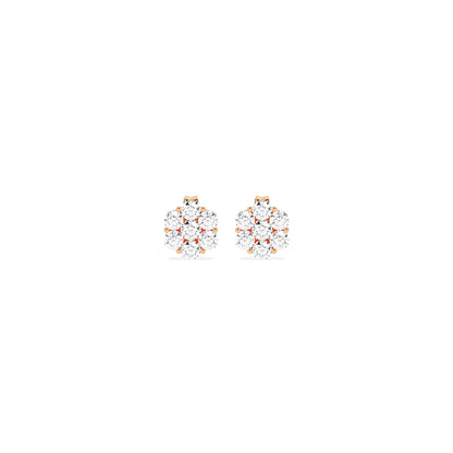 Exquisite Cluster Round Diamond Earring - Godahari Dev Jewells