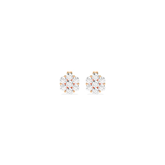 Exquisite Cluster Round Diamond Earring - Godahari Dev Jewells