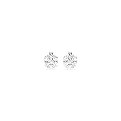 Exquisite Cluster Round Diamond Earring - Godahari Dev Jewells