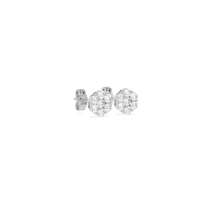 Exquisite Cluster Round Diamond Earring - Godahari Dev Jewells