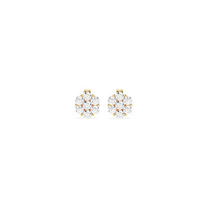Exquisite Cluster Round Diamond Earring - Godahari Dev Jewells