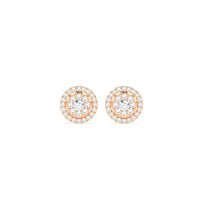 Elegant Cluster Round Diamond Earring - Godahari Dev Jewells