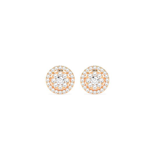 Elegant Cluster Round Diamond Earring - Godahari Dev Jewells