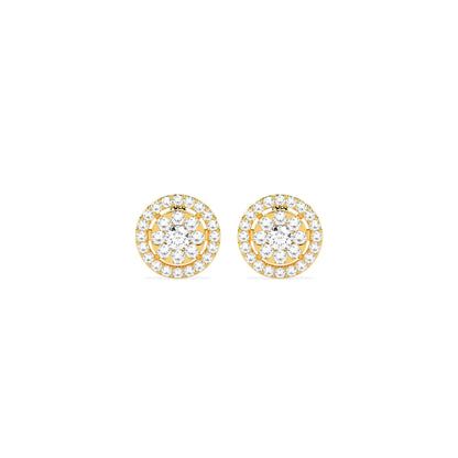 Elegant Cluster Round Diamond Earring - Godahari Dev Jewells