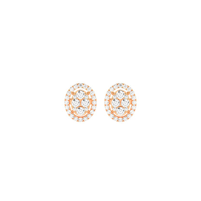 Oval Cluster Diamond Earring - Godahari Dev Jewells