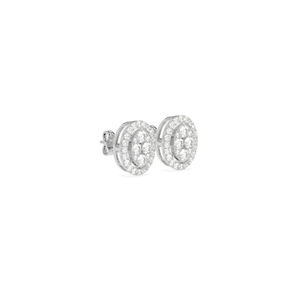 Oval Cluster Diamond Earring - Godahari Dev Jewells
