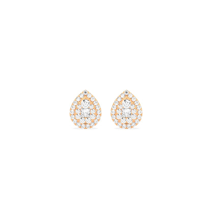 Ear Shape Cluster Diamond Earring - Godahari Dev Jewells