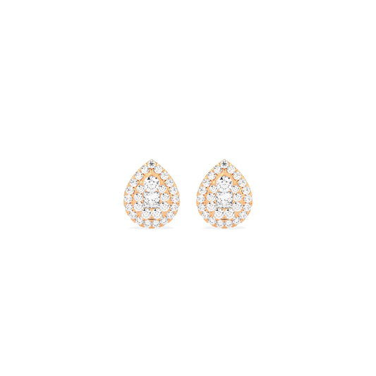 Ear Shape Cluster Diamond Earring - Godahari Dev Jewells