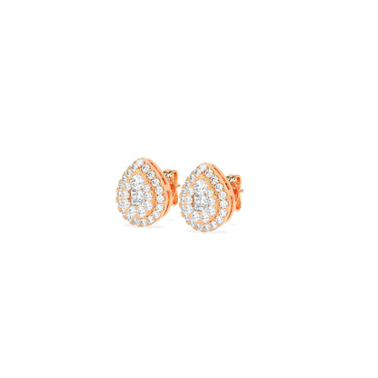 Ear Shape Cluster Diamond Earring - Godahari Dev Jewells