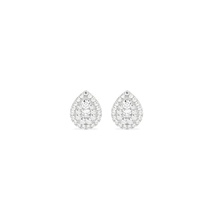 Ear Shape Cluster Diamond Earring - Godahari Dev Jewells