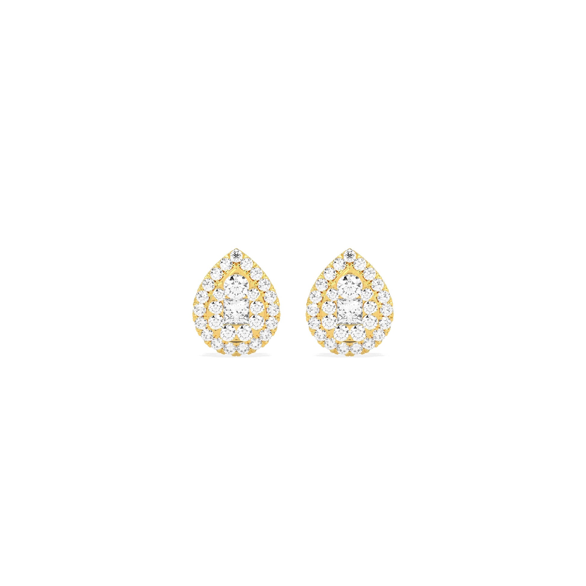 Ear Shape Cluster Diamond Earring - Godahari Dev Jewells