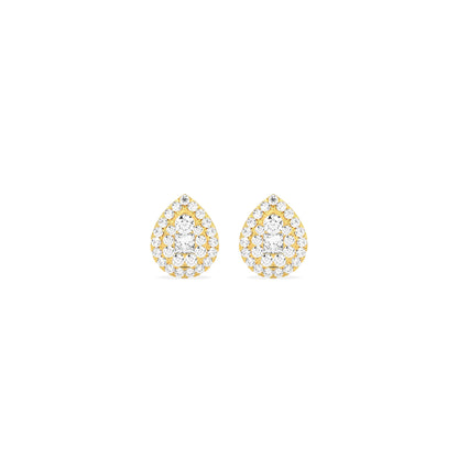 Ear Shape Cluster Diamond Earring - Godahari Dev Jewells