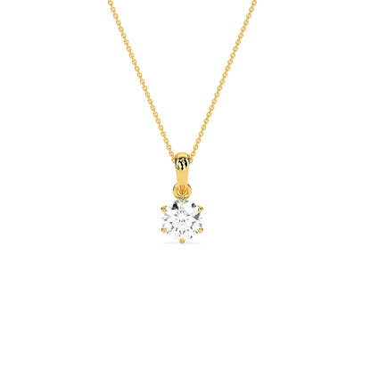 Sophisticated Solitaire Diamond Pendant - Godahari Dev Jewells
