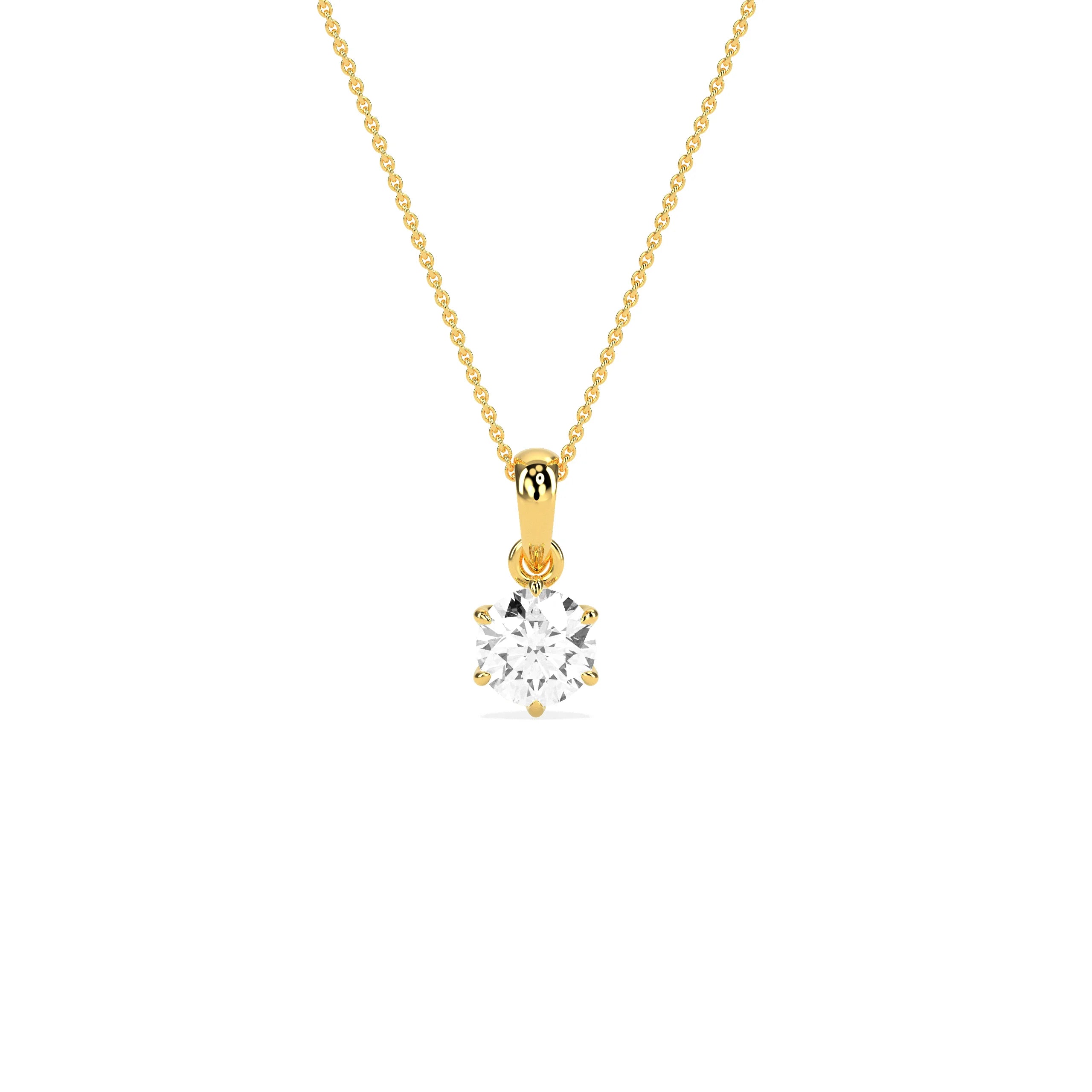 Sophisticated Solitaire Pendant - Godahari Dev Jewells