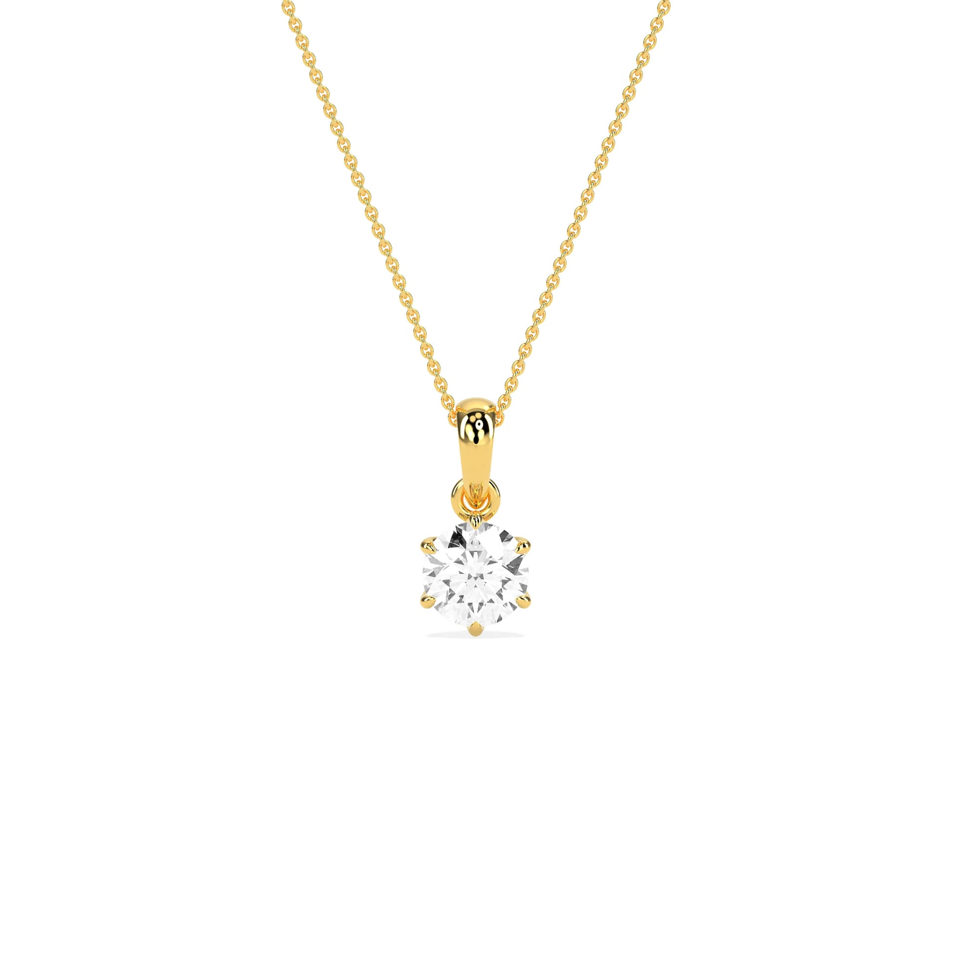 Sophisticated Solitaire Pendant - Godahari Dev Jewells