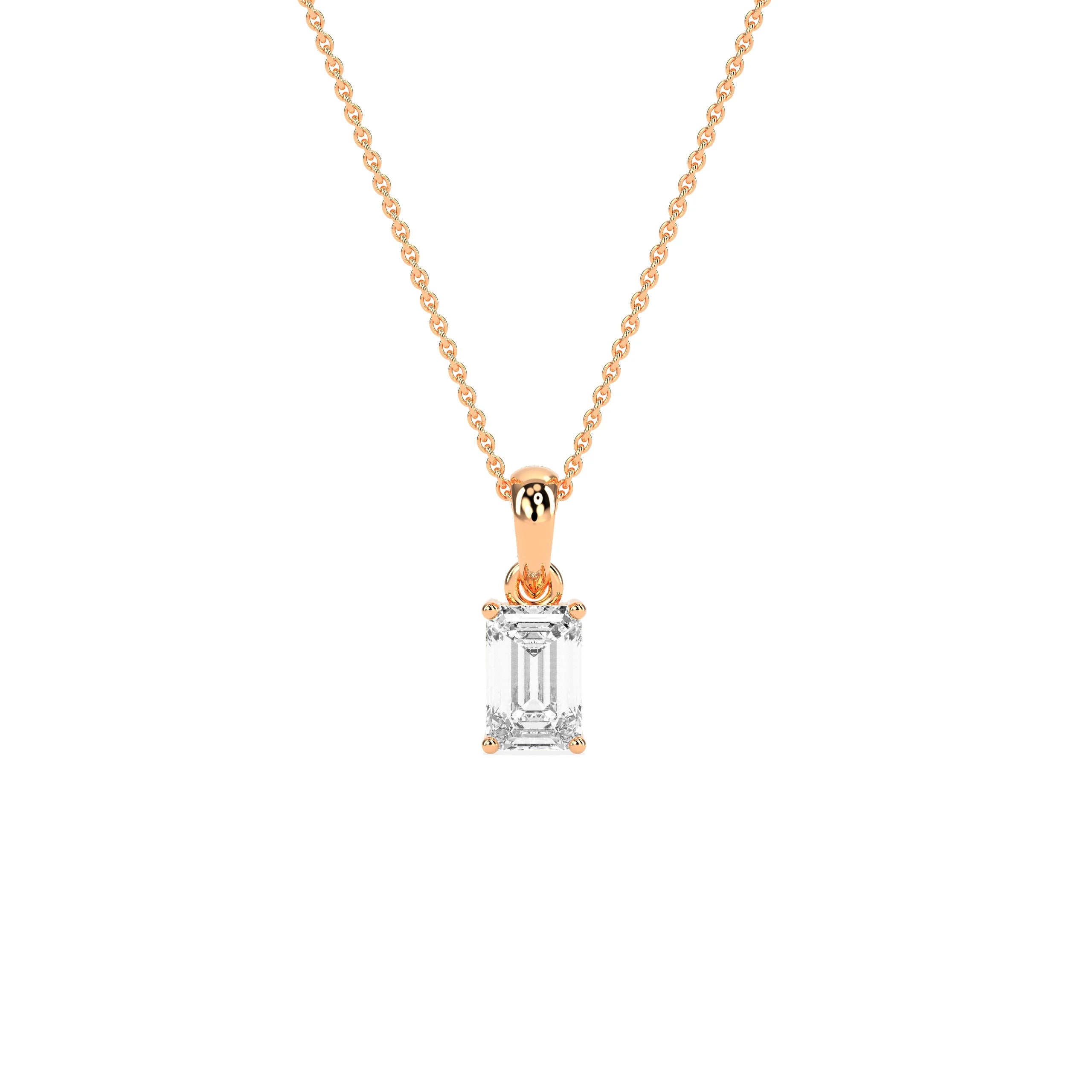 Elegant Solitaire 4-Prong Studded Pendant - Godahari Dev Jewells