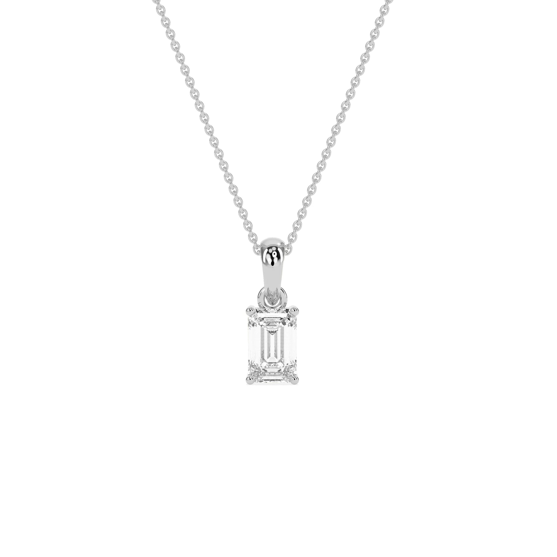Elegant Solitaire 4-Prong Studded Pendant - Godahari Dev Jewells