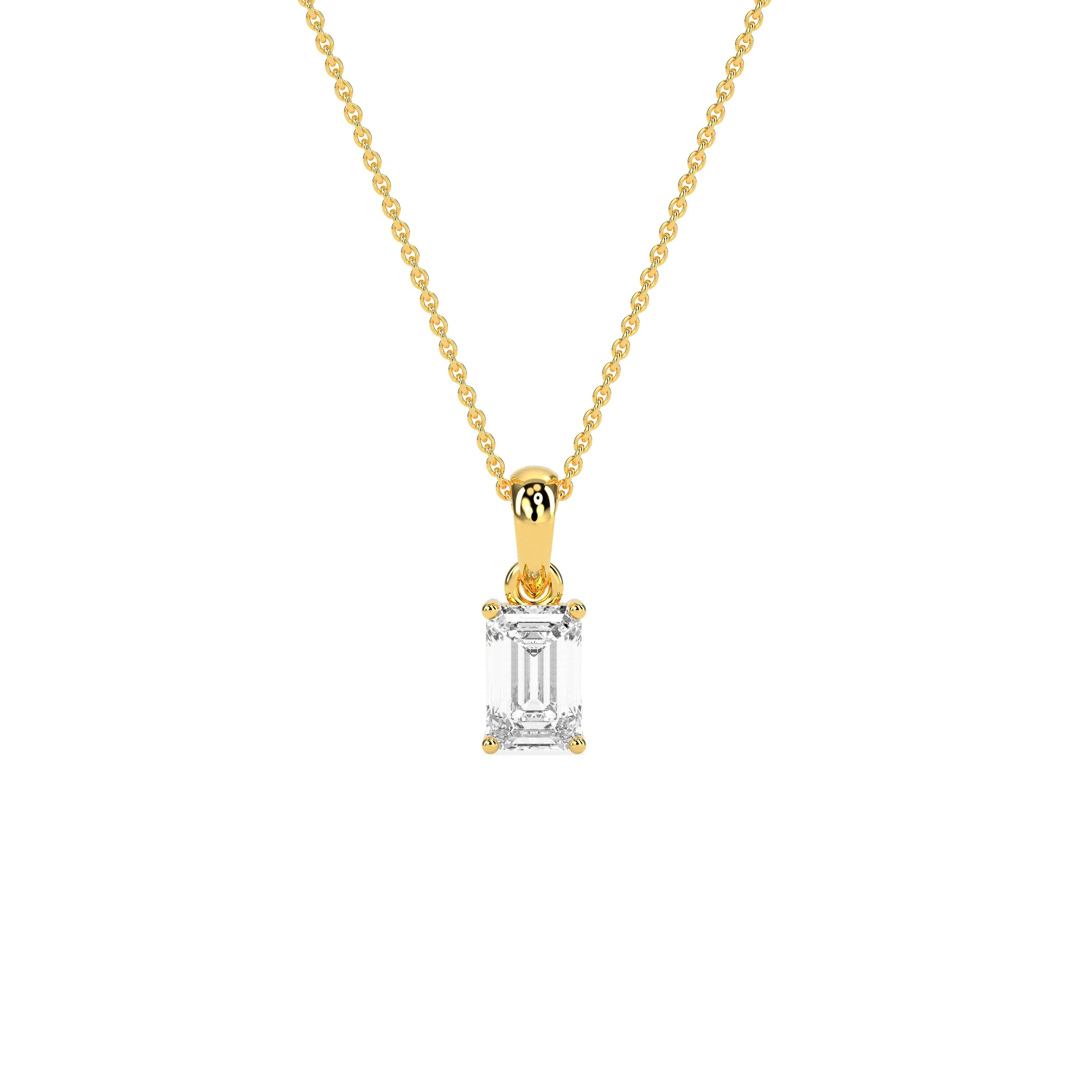 Elegant Solitaire 4-Prong Studded Pendant - Godahari Dev Jewells