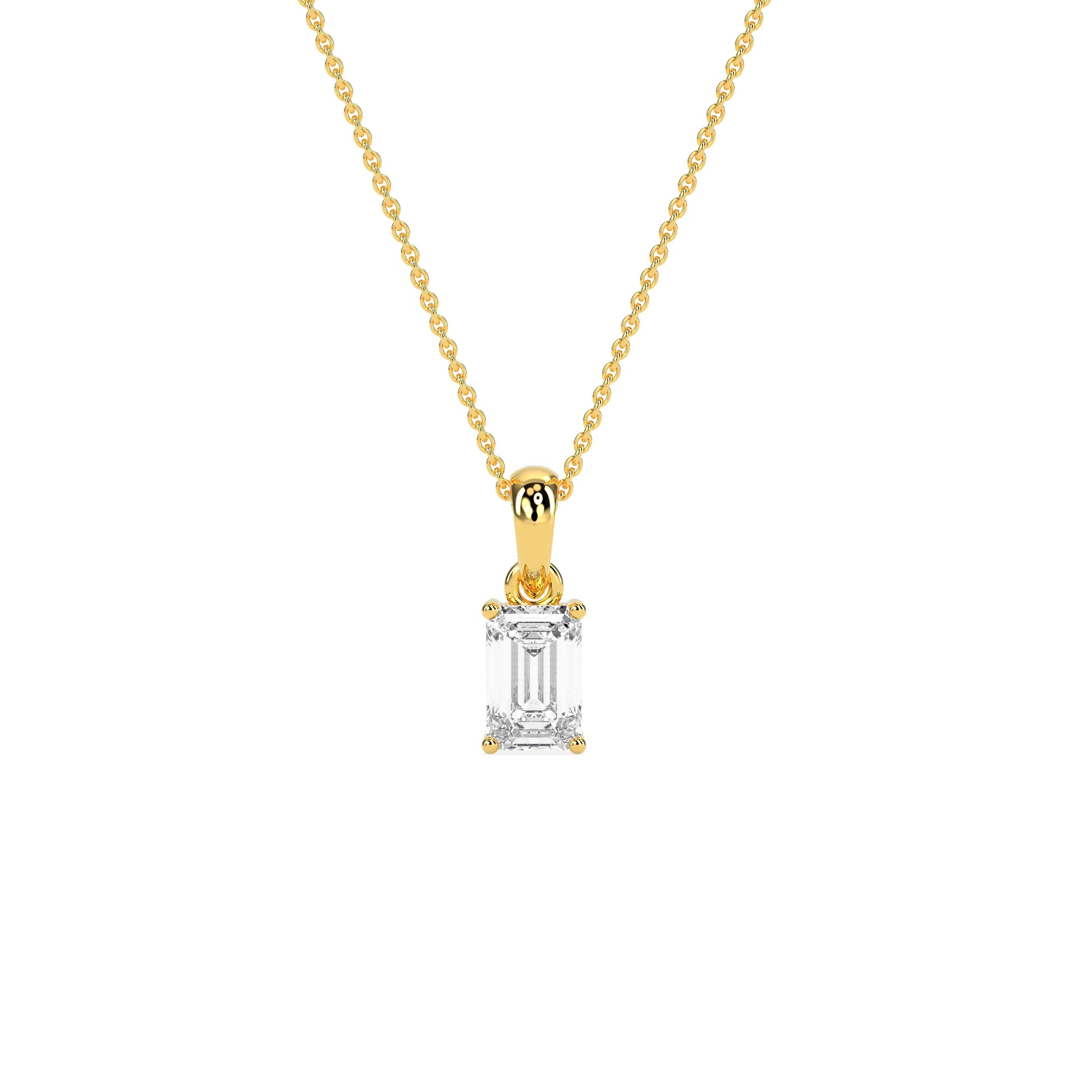 Elegant Solitaire 4-Prong Studded Pendant - Godahari Dev Jewells
