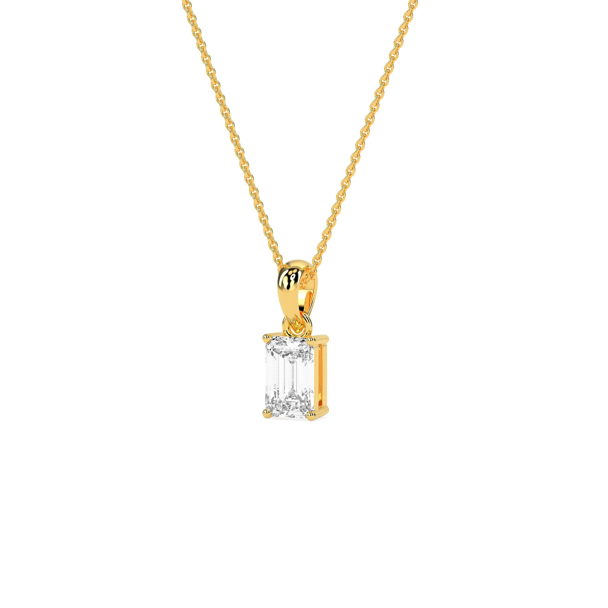 Elegant Solitaire 4-Prong Studded Pendant - Godahari Dev Jewells