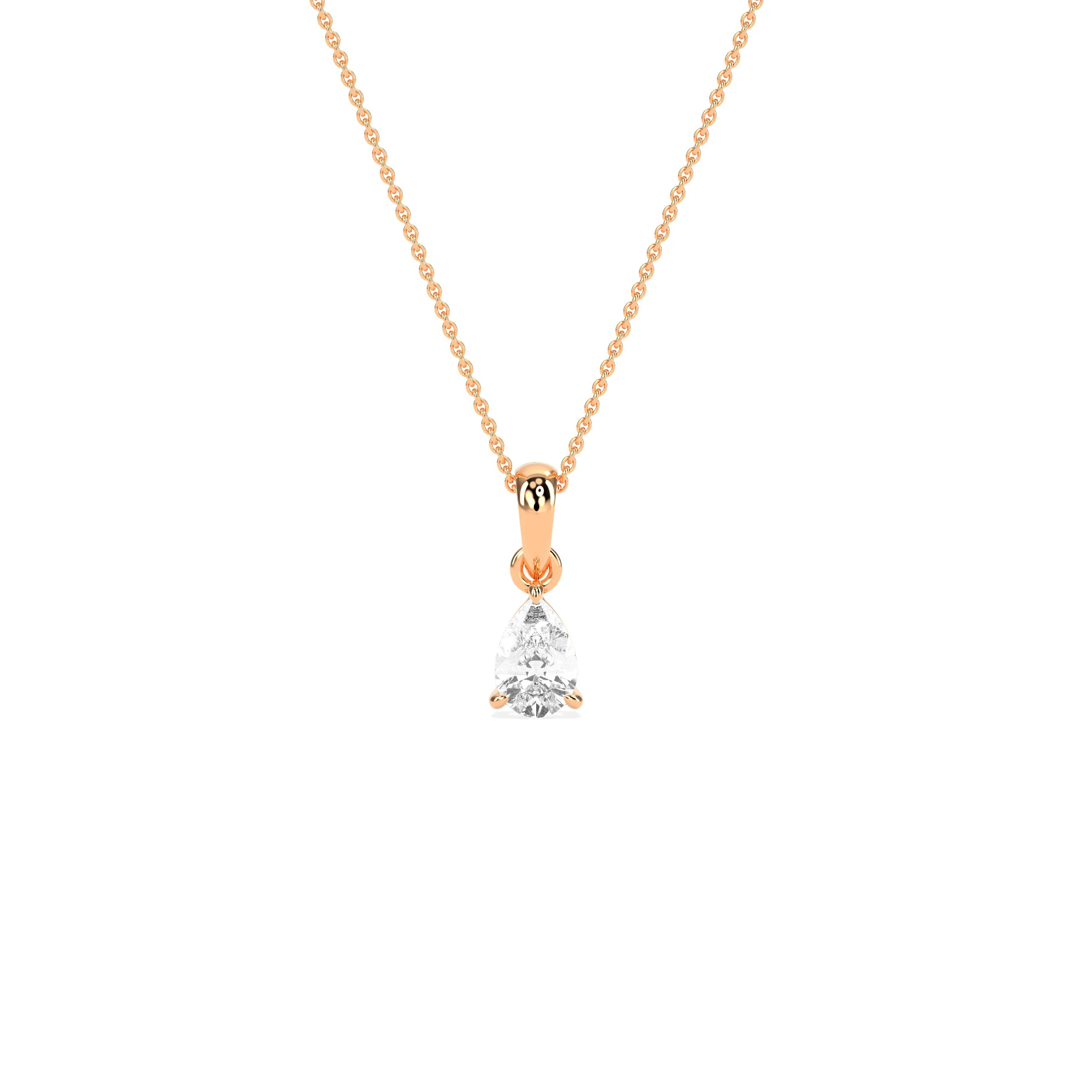 Elegant Solitaire 3-Prong Studded Pendant - Godahari Dev Jewells
