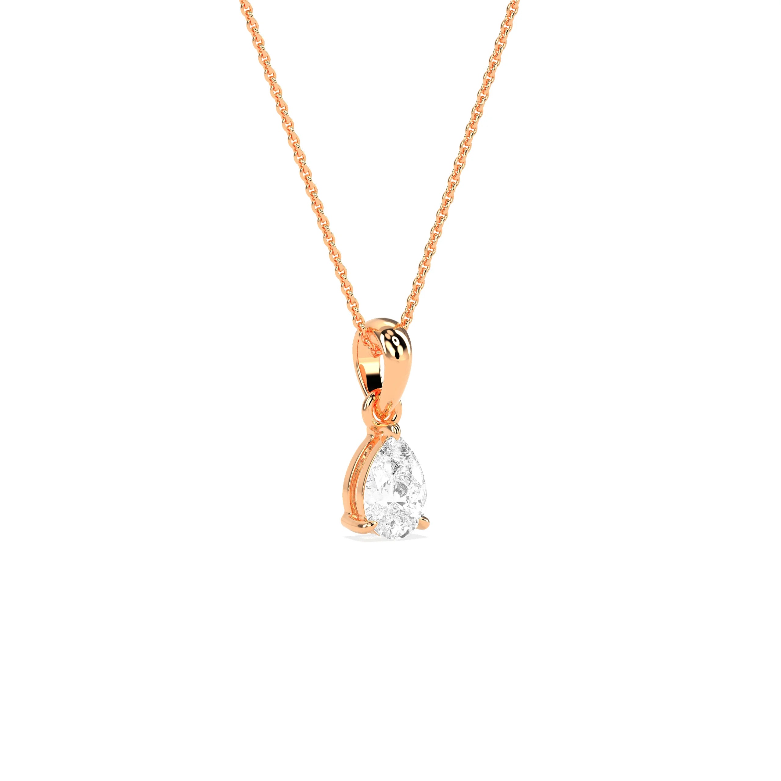 Elegant Solitaire 3-Prong Studded Pendant - Godahari Dev Jewells