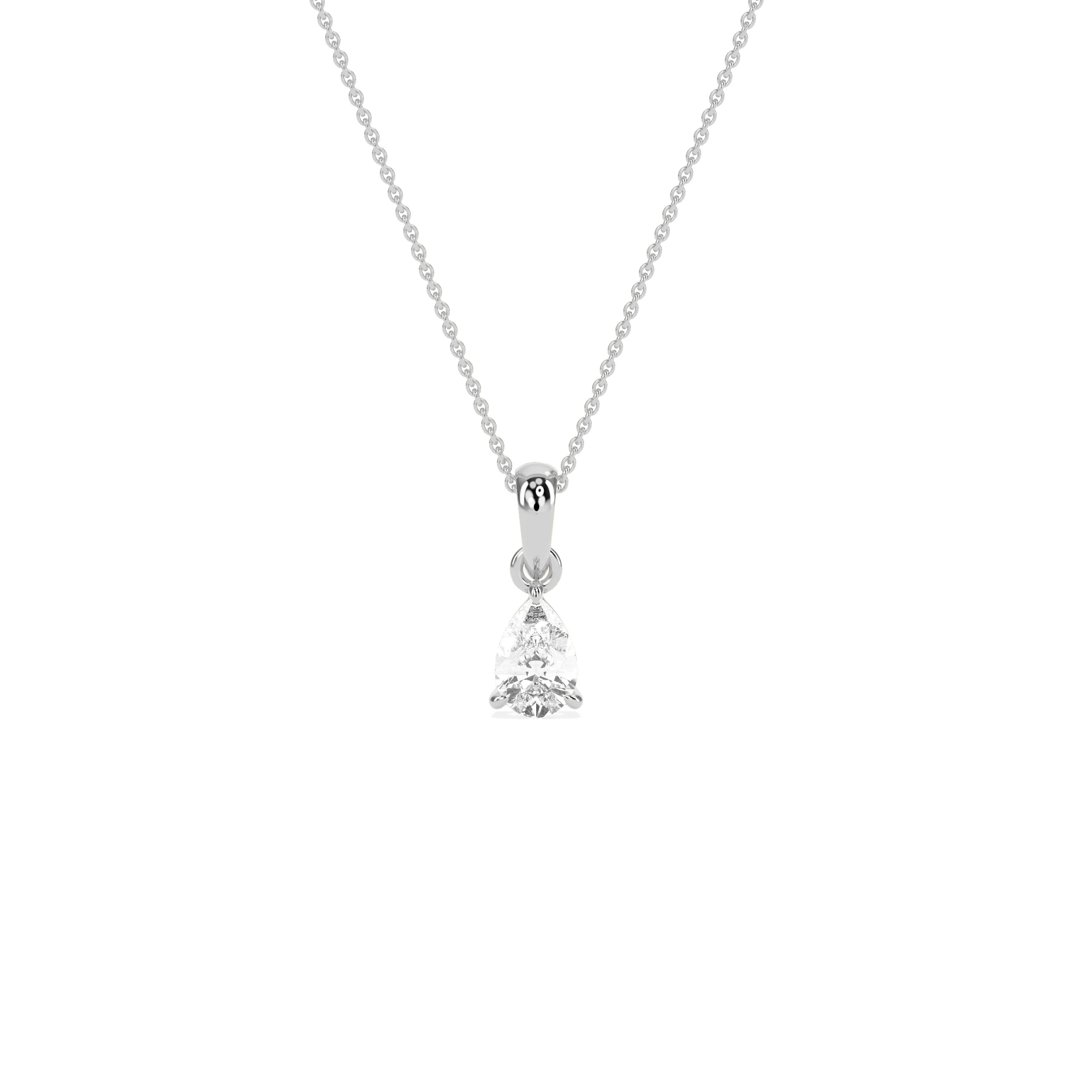 Elegant Solitaire 3-Prong Studded Pendant - Godahari Dev Jewells