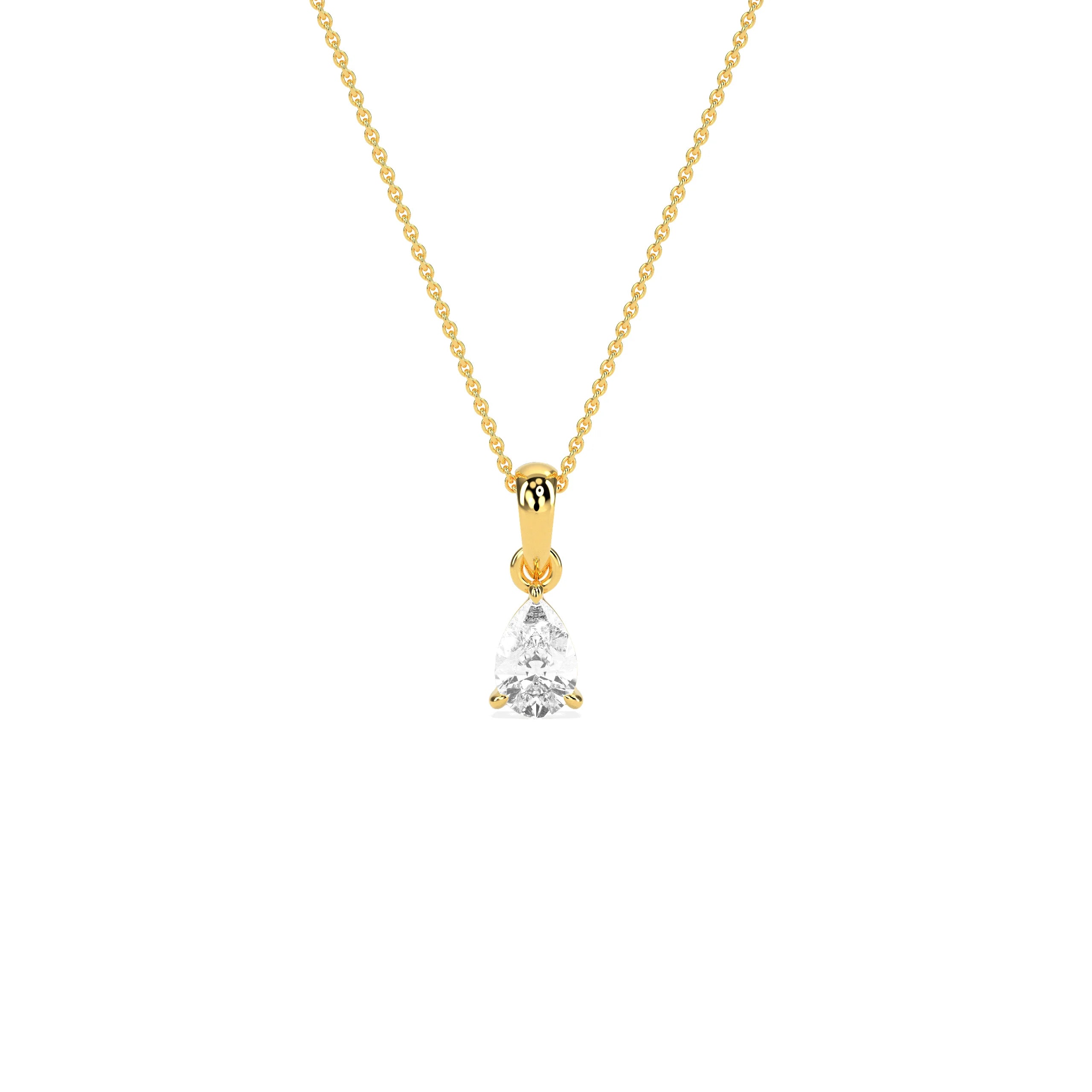 Elegant Solitaire 3-Prong Studded Pendant - Godahari Dev Jewells