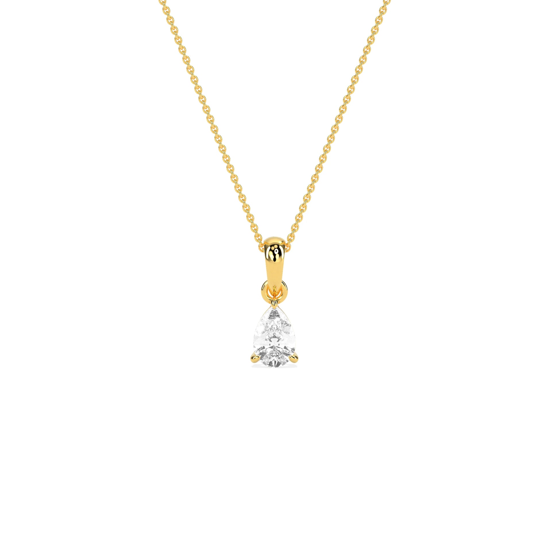 Elegant Solitaire 3-Prong Studded Pendant - Godahari Dev Jewells