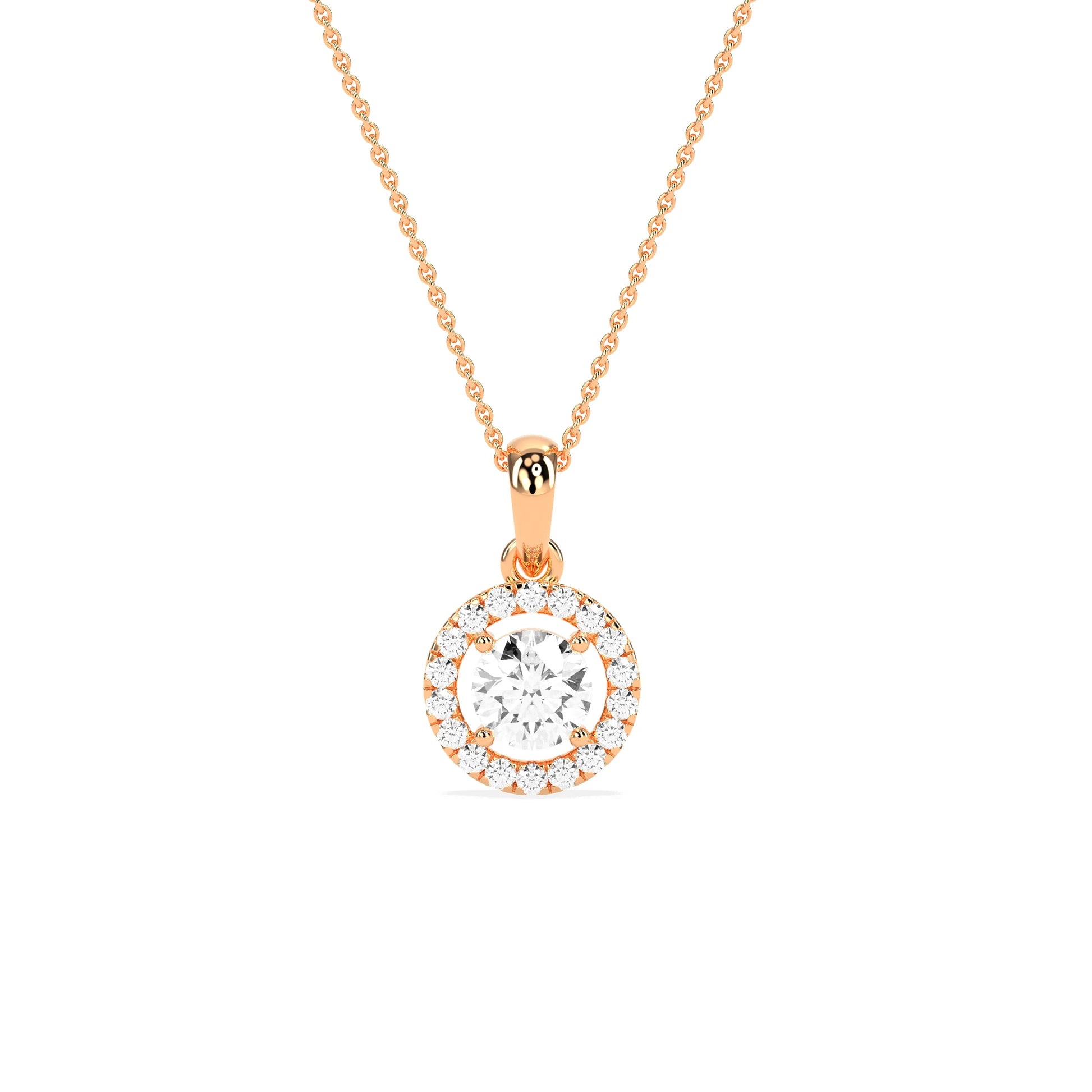 Timeless Solitaire Prong Stud Pendant - Godahari Dev Jewells