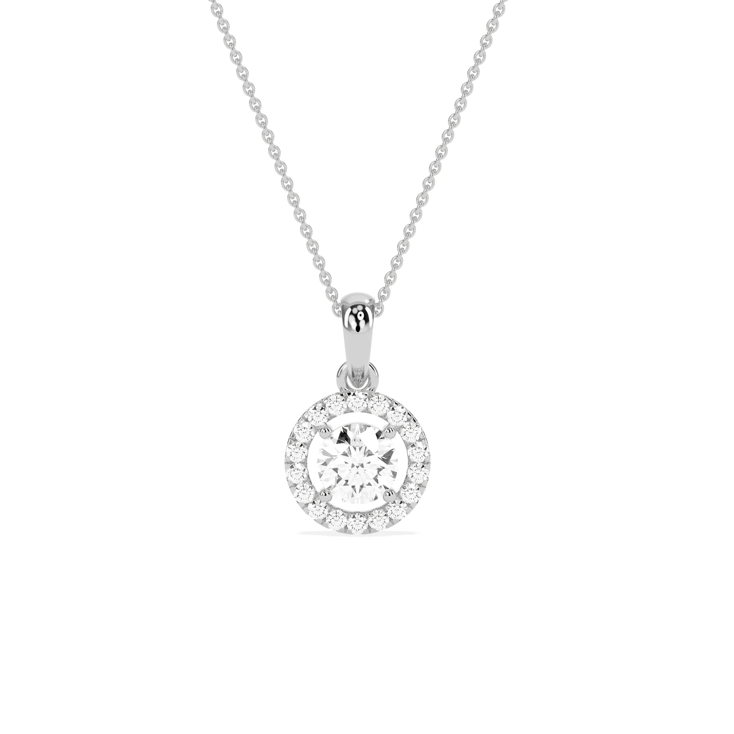 Timeless Solitaire Prong Stud Pendant - Godahari Dev Jewells